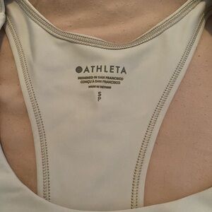 Athleta Light Cream Racerback Sports Bra